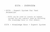 ESTA - OVERVIEW ESTA – Expert System for Text Animation –ESTA can be used to create an expert system for any subject area by building the knowledge base.