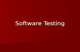 Software Testing. Software testing is the execution of software with test data from the problem domain. Software testing is the execution of software.