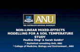Pauline Ding¹ & Sarah Goldin² ¹ Statistical consulting Unit, ANU ² College of Medicine, Biology and Environment, ANU NON-LINEAR MIXED-EFFECTS MODELLING.