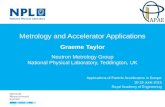 Metrology and Accelerator Applications Graeme Taylor Neutron Metrology Group National Physical Laboratory, Teddington, UK Applications of Particle Accelerators.