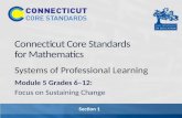 Section 1 Systems of Professional Learning Module 5 Grades 6–12: Focus on Sustaining Change.