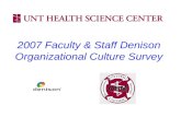2007 Faculty & Staff Denison Organizational Culture Survey.