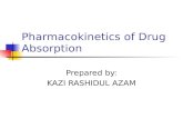 Pharmacokinetics of Drug Absorption Prepared by: KAZI RASHIDUL AZAM.