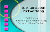 It is all about Networking Building an Effective Job Search Strategy for International Students.