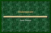 Shakespeare Janet Jensen. Shakespeare’s Life Birth date April, 1563 in Stratford, England John Shakespeare, Leather and City gov. Mary Arden Grammar school.