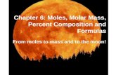 Chapter 6: Moles, Molar Mass, Percent Composition and Formulas From moles to mass and to the moon!