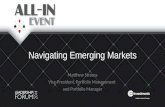 Navigating Emerging Markets Matthew Strauss Vice-President, Portfolio Management and Portfolio Manager.