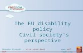 Www.edf-feph.org The EU disability policy Civil society's perspective Donata Vivanti - Vice-president EDF.