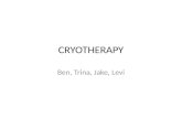CRYOTHERAPY Ben, Trina, Jake, Levi. OBJECTIVES History Characteristics Methods of Cryotherapy Evidence Based Research Review Questions References.