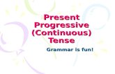 Present Progressive (Continuous) Tense Grammar is fun!