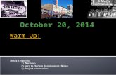 October 20, 2014 Warm-Up:.  Literary & cultural movement among African-American writers/artists  The birth of jazz  Freedom to publish and create.