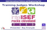 Intel International Science and Engineering Fair Presenter Ray Kranyak Training Judges Workshop.