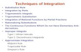 Techniques of Integration Substitution Rule Integration by Parts Trigonometric Integrals Trigonometric Substitution Integration of Rational Functions by.