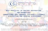 Http://ctell.uconn.edu BEST PRACTICES IN TEACHER PREPARATION AND TECHNOLOGY: CONNECTIONS THAT ENHANCE CHILDREN’S LITERACY ACQUISITION AND READING ACHIEVEMENT.