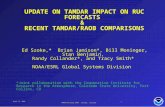 TAMDAR Workshop 2006 – Boulder, Colorado 1 April 13, 2006 UPDATE ON TAMDAR IMPACT ON RUC FORECASTS & RECENT TAMDAR/RAOB COMPARISONS Ed Szoke,* Brian Jamison*,