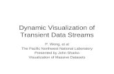 Dynamic Visualization of Transient Data Streams P. Wong, et al The Pacific Northwest National Laboratory Presented by John Sharko Visualization of Massive.