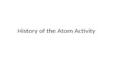 History of the Atom Activity. Warm - Up Make a square using the puzzle pieces on your desk You discover a missing piece to the puzzle. Work by yourself.