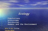 Ecology PopulationsEcosystemsSuccession Humans and the Environment NotesNotes & Key: EcologyKey Teacher Notes.