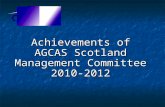 Achievements of AGCAS Scotland Management Committee 2010-2012.