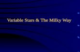 Variable Stars & The Milky Way. Variable Stars Eclipsing binaries (stars do not change physically, only their relative position changes) Nova (two stars.