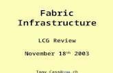 Fabric Infrastructure LCG Review November 18 th 2003 Tony.Cass@ CERN.ch.