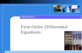 First-Order Differential Equations CHAPTER 2. CH2_2 Contents  2.1 Solution Curves Without a Solution 2.1 Solution Curves Without a Solution  2.2 Separable.