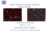 High redshift cluster search (SA22 field) KIAS SSG workshop 2013. 2. 15. Jae-Woo Kim (SNU) M. Im, S.-K. Lee & M. Hyun (SNU)