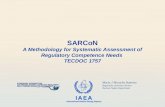 IAEA International Atomic Energy Agency SARCoN A Methodology for Systematic Assessment of Regulatory Competence Needs TECDOC 1757 Maria J Moracho Ramirez.