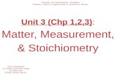 Unit 3 (Chp 1,2,3): Matter, Measurement, & Stoichiometry John D. Bookstaver St. Charles Community College St. Peters, MO  2006, Prentice Hall Inc. Chemistry,