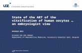 © 2008 Universitair Ziekenhuis Gent1 State of the ART of the vitrification of human oocytes … an embryologist view Antalya 2011 Etienne Van den Abbeel.