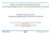 DILUTE SUSPENSION FLOW: AN EXPERIMENTAL AND MODELING STUDY Jennifer Sinclair Curtis Chemical Engineering, University of Florida Center for Particulate.