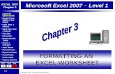 Copyright 2007, Paradigm Publishing Inc. EXCEL 2007 Chapter 3 BACKNEXTEND 3-1 LINKS TO OBJECTIVES Change Column Widths & Row Heights Change Column Widths.