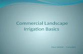 Commercial Landscape Irrigation Basics 1 Dave DeWolf – Consultant.