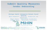 Submit Quality Measures Sender Onboarding 1 Michigan Health Information Network Shared Services Marty Woodruff – Director, Production and Operations Megan.