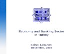 Economy and Banking Sector in Turkey Beirut, Lebanon December, 2010.