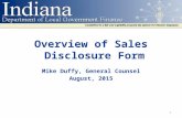 Overview of Sales Disclosure Form Mike Duffy, General Counsel August, 2015 1.