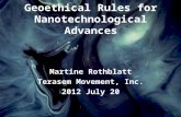 Martine Rothblatt Terasem Movement, Inc. 2012 July 20 Geoethical Rules for Nanotechnological Advances.