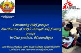 Community ART groups: distribution of ARVs through self-forming groups in Tete province, Mozambique Tom Decroo, Barbara Telfer, Jacob Maïkéré, Sergio Dezembro,