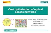 ANCIT WORKSHOP Torino, 30-31 March 1998 Cost optimisation of optical access networks Peter Hale, Martin Davies Pirelli Cables, UK David Brittain University.