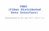 FDDI (Fiber Distributed Data Interface) Standardized by ASI and ITU-T (ITU-T X.3.
