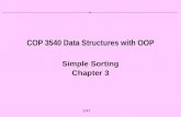 1/47 COP 3540 Data Structures with OOP Simple Sorting Chapter 3.