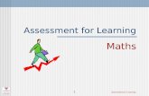 1 Assessment for Learning Maths. 2Assessment for Learning I taught my dog to whistle I can ’ t hear him whistle I said that I ’ d taught him – I didn.