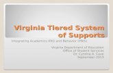 Virginia Tiered System of Supports Integrating Academics (RtI) and Behavior (PBIS) Virginia Department of Education Office of Student Services Dr. Cynthia.