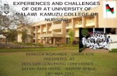1 REBECCA NGALANDE - UNIMA KCN PRESENTED AT 2011 OER CONVENING CONFERENCE – SAFARI PARK HOTEL - NAIROBI KENYA 18 TH MAY 2011 EXPERIENCES AND CHALLENGES.