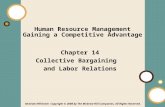 1-1 Human Resource Management Gaining a Competitive Advantage Chapter 14 Collective Bargaining and Labor Relations McGraw-Hill/Irwin Copyright © 2008 by.