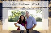 British Culture: Week 6 Family & Personal Relationships.