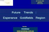 Future Trends : Esperance Goldfields Region Annimac  23 rd October 2004 Esperance Western Australia Speaker.