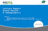 Lettuce Report Brand Health & Demographics Source: Nielsen Homescan data until 21 st of Jan 2012 Nielsen Scantrack data (National Woolworths) until 15.