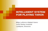 INTELLIGENT SYSTEM FOR PLAYING TAROK Mitja Luštrek & Matjaž Gams Jožef Stefan Institute Ljubljana, Slovenia.