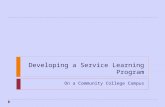 Developing a Service Learning Program On a Community College Campus.